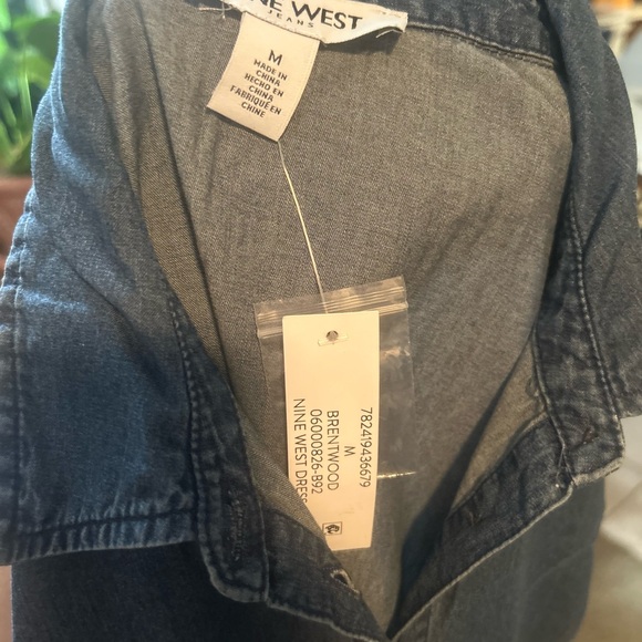 NWT - Nine West 100% Cotton Brentwood Shirtdress - Sz Medium - Picture 7 of 9